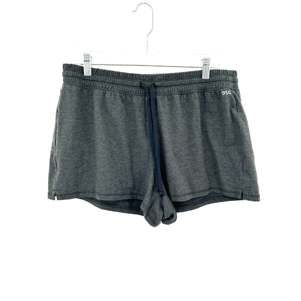 DSG Charcoal Gray Heather Athletic Lounge Shorts Drawstring Women's Size Large